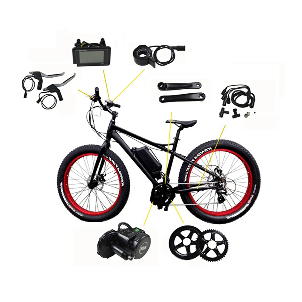 Flash Deal Bafang Electric Bicycle Motor BBS02 48V 750W 8fun/bafang motor BBS02 mid crank motor with color display 2