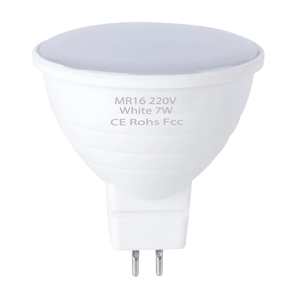 MR16 Milky Светодиодная лампа GU10, 220 В, точечный светильник, Светодиодная лампа MR16, кукурузная лампа 5 Вт 7 Вт, лампа 2835SMD, светодиодная лампа, ГУ 10, галогенная лампа GU5.3, Точечный светильник для дома - Испускаемый цвет: MR16 Milky