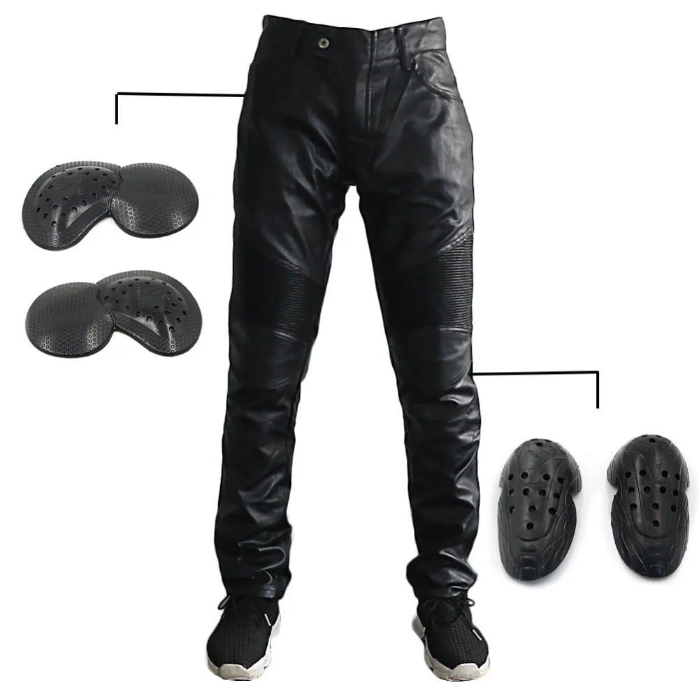 Men's Motorcycle PU Leather Pants Motocross pants Dirt bike Trousers Racing Riding Moto more
