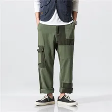 Повседневные военные свободные брюки-карго мешковатые стиль сафари хип-хоп брюки длиной до щиколотки брюки для бега уличная одежда