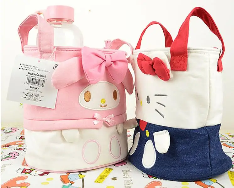 

(5 Pcs/Lot) Kawaii Bowknot Melody Barrel Design Canvas Makeup Storage Bag Organizer