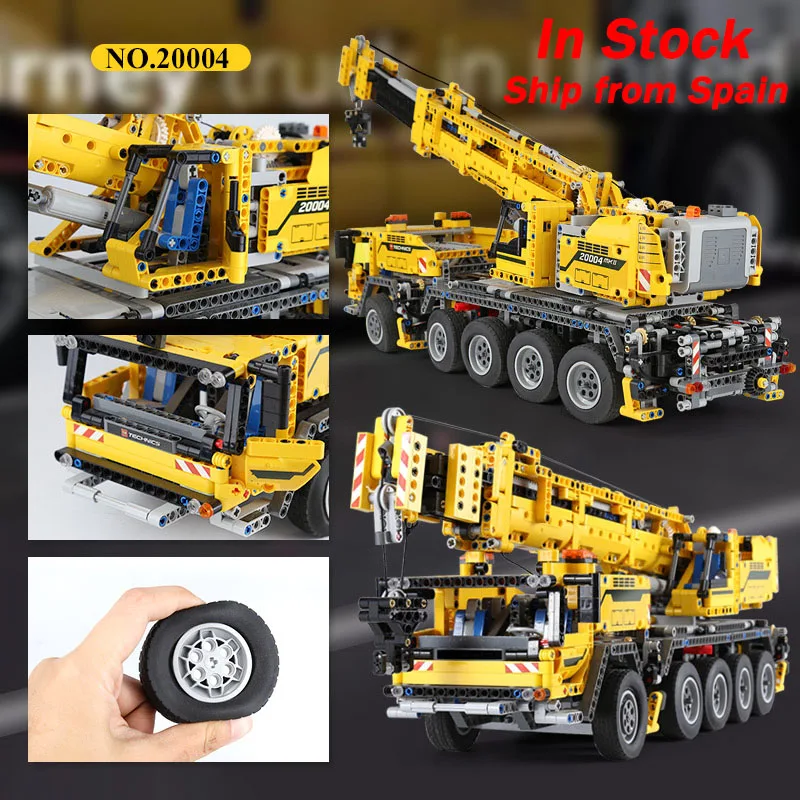 

Technic Series 20004 Motor Power Mobile Crane Mk II Car Model Building Blocks Bricks Compatible with Lego 42009 Crane
