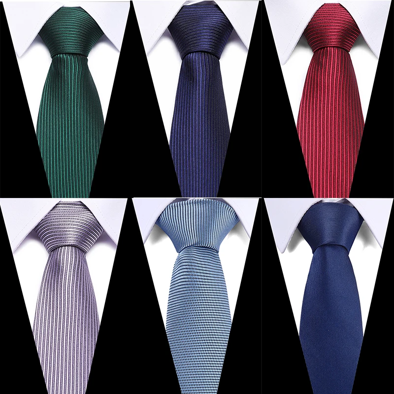 

Brand necktie men ties designers fashion Solid Striped Plaid neck tie red wedding Business slim 7.5cm Skinny tie For Men cravate