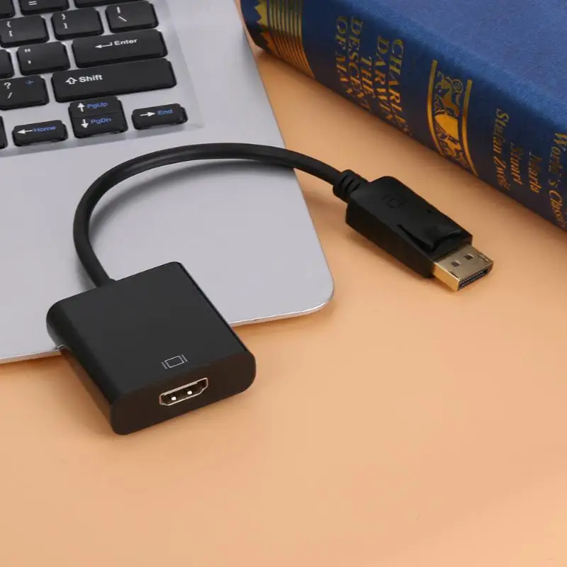 DP к HDMI адаптер DisplayPort к HDMI HDTV кабель адаптер конвертер мужчин и женщин поддержка 1080 P для HDTV проектор дисплеи