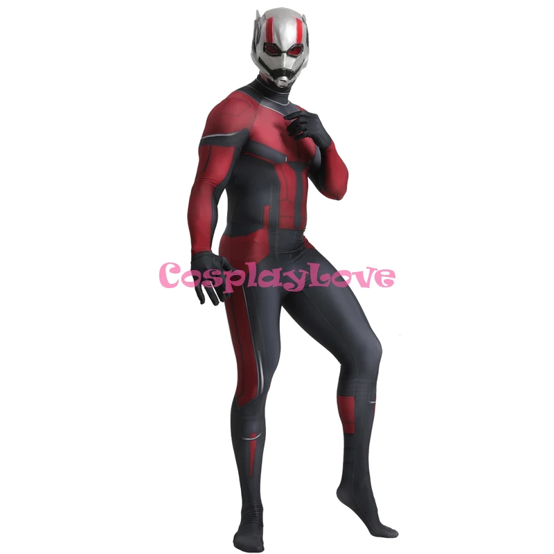Costume Helmet Косплей Любовь Мстители муравей 2 Скотт Лэнг зентай костюм комбинезон из лайкры спандекс Косплей Костюм на заказ - Цвет: Costume Helmet