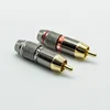 2pcs RCA Male banana Plug High Quality Gold Plated RCA Jack Wire Connector Speaker Phono Plug Audio Adapter 1 Pair Red+Black ► Photo 1/6