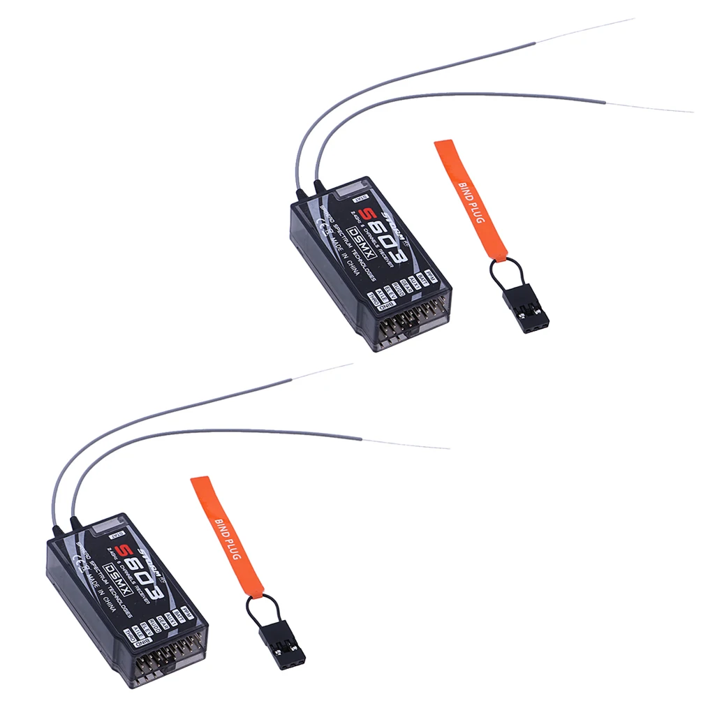 

2pcs S603 Receiver 7CH 2.4G for JR SPECTRUM DSM-X DSM2 Transmitter