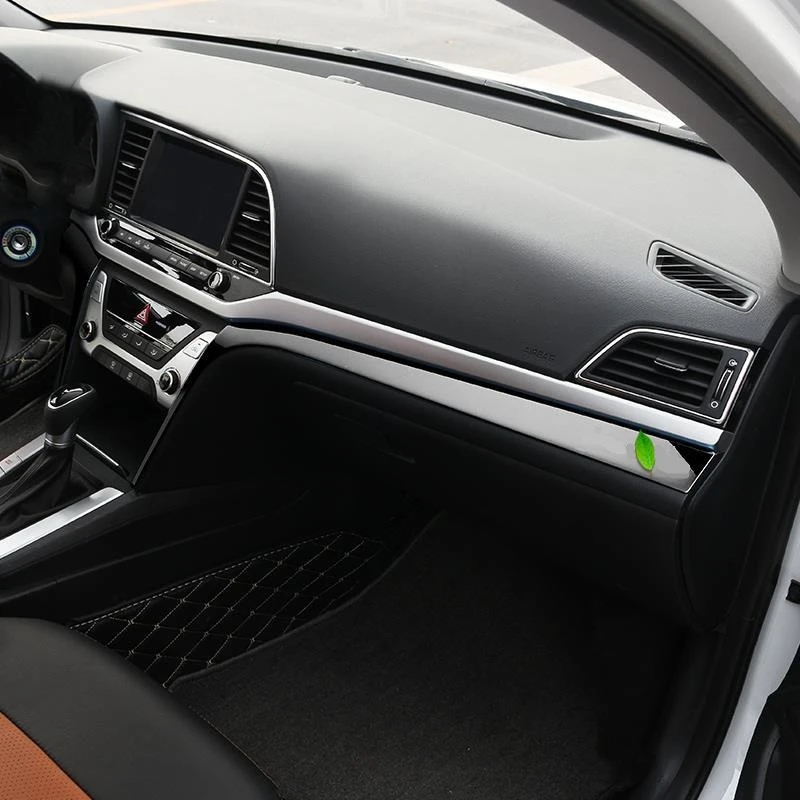 

Air Conditioner Control System Dashboard Interior Promote Automovil Decorative Sticker Strip Bright 17 18 19 FOR Hyundai Elantra