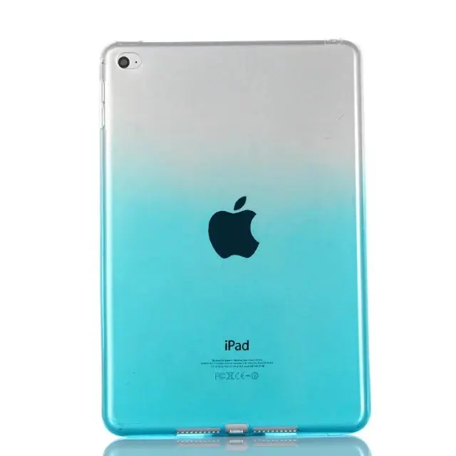 20 шт./лот градиент ТПУ Новая мода мягкий чехол для Apple iPad mini 4 Защитный чехол shell - Цвет: Синий