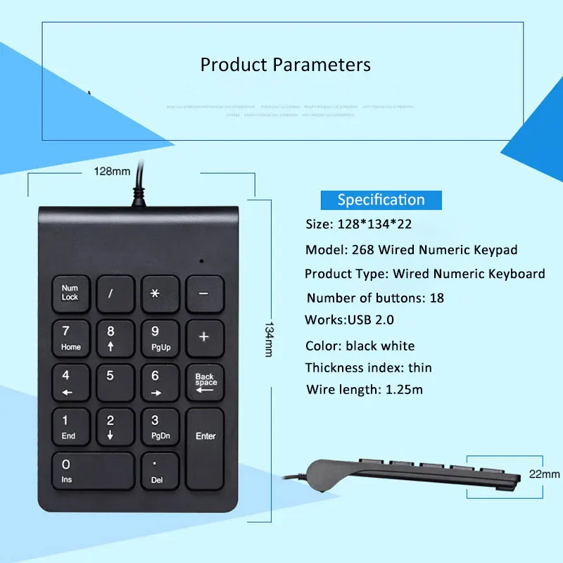 Портативная 2,4G беспроводная цифровая клавиатура USB с цифровым номером и 18 клавишами, мини-клавиатура для ноутбука, компьютера, ноутбука, настольного компьютера