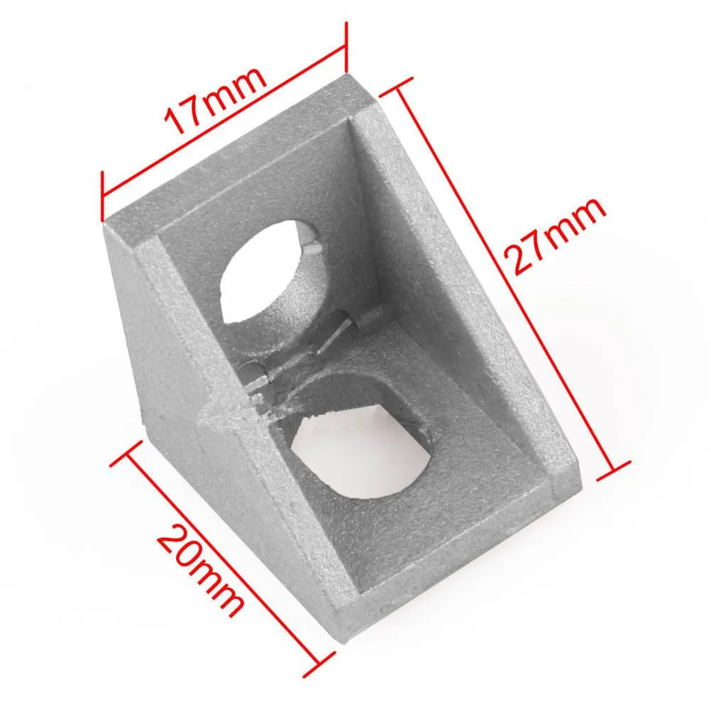 10 шт./партия алюминиевая Скоба угловая Скоба правая угловая скобка шарнир L форма 20x20x17 мм Новая высококачественная оптовая продажа