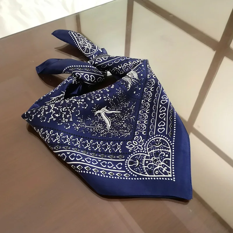 

Fashion brand 2019 women small silk scarves square lady hair neck scarf wrap office Handkerchief foulard 53*53cm shawls