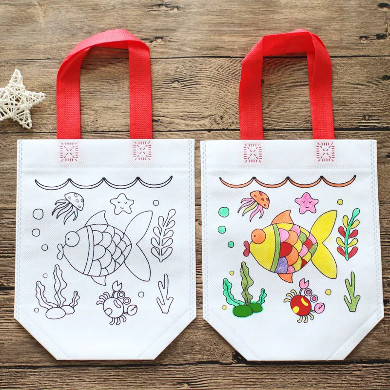 

Kids Juguetes DIY Drawing Craft Color Bag Children Learning Educational Drawing Toys with Safe Watercolor Pen for Baby Gifts WA