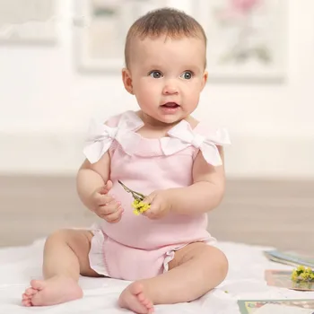 

Cute Rompers Outfits For Newborn Baby Girls Backless Sleevelss Onesie Summer Knitting Pattern Infant Coveralls Outwear Playsuits