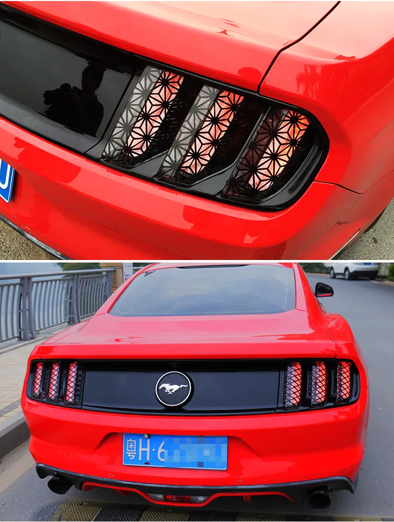 Подходит для Ford Mustang- задний светильник сотовая пленка декоративные наклейки различные варианты предметов