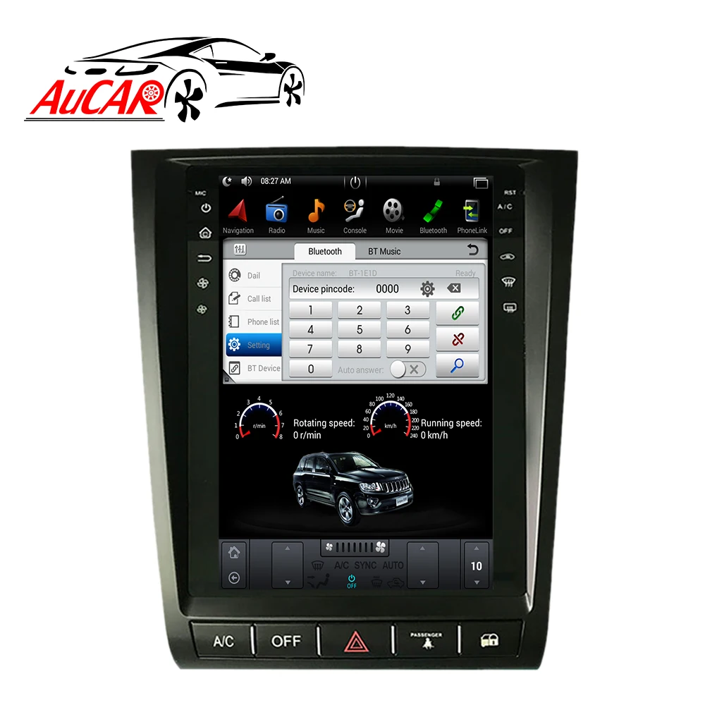Clearance AuCAR 2 din Android 8.1 Tesla Style IPS Screen 12.1‘’ Car radio For Lexus GS300 GS350 GS400 GS430 GS460 1 din cassette player 2