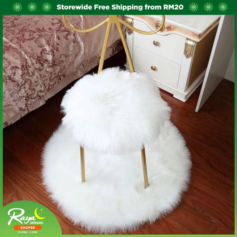 

1pcs Fashion Premium Fluffy Wool Faux Fur Rug Carpet Home Textile Parlor Bedroom Mat Rug Classic Home Decoration Supplies