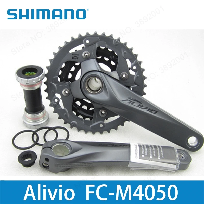 

Shimano Alivio M4050 BIKE bicycle Crank Crankset FC-M4050 chain wheel with BB crank 170 175mm Hollow Tech bicycle parts