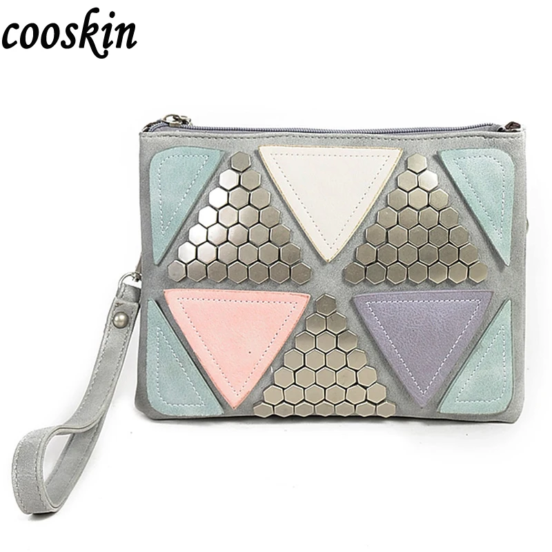 

Faux Leather Small Size Cute  Crossbody Clutch Handbag Patchwork Bag