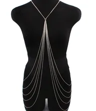 2016 nuevo diseño de Collar de La Borla de Verano Estilo Exagerada de metal Collar Largo borla de la Cadena Body Joyería BY137