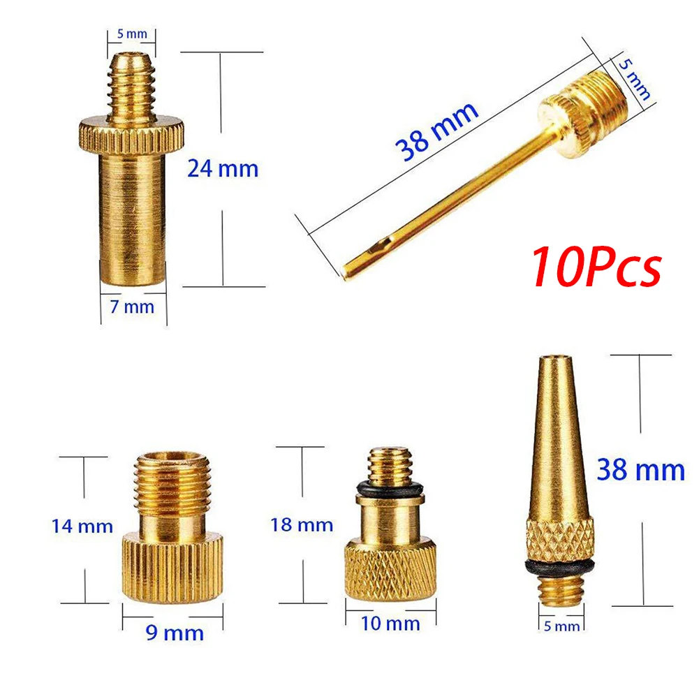 10/15 шт. аксессуары шин набор адаптеров игла компрессор Медь воздушный насос для велосипеда прочный Надувное простая установка