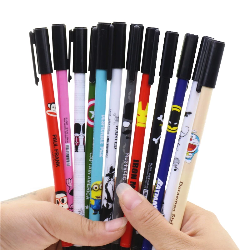 

12 pcs New Cartoon Printing Stylo Cute Pen Creative Kawaii Gel Pens Office School Supplies Lapiceros Caneta Papeleria