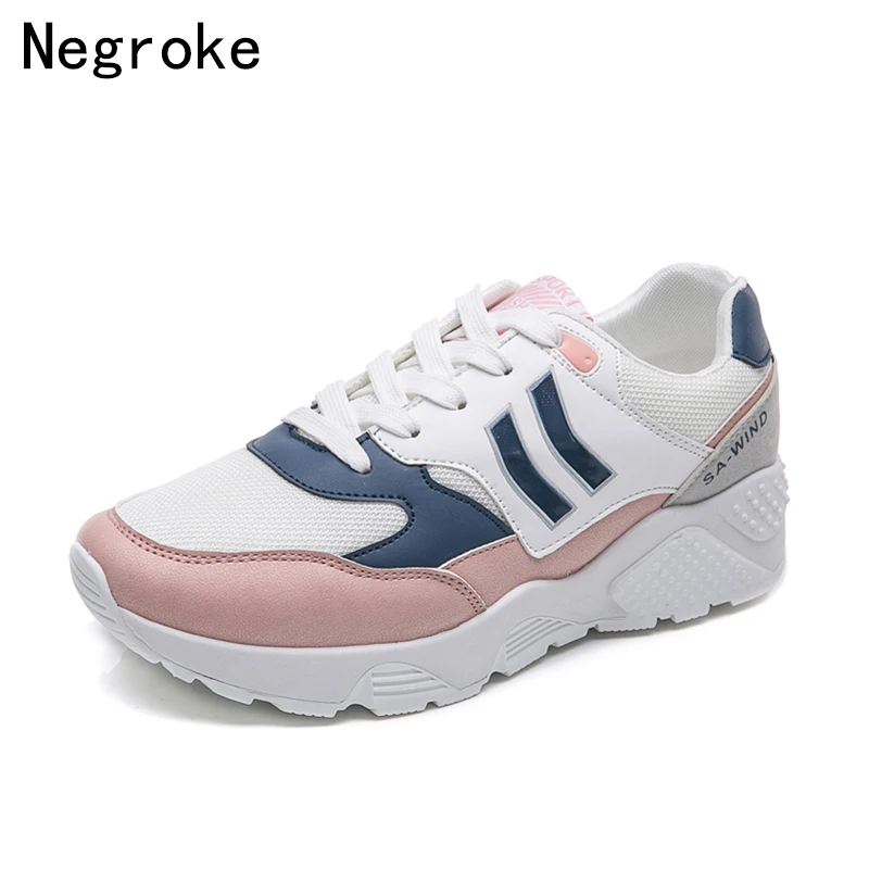 

2018 Fashion Sneakers Women Flat Casual Shoes Woman Spring Summer Lightweight Lace Up Flats Ladies Walking Shoes Tenis Feminino