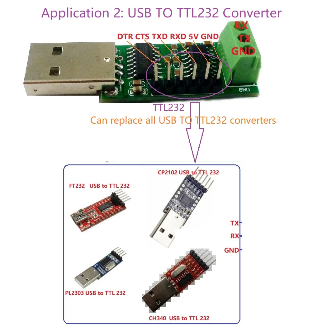 USB к последовательному порту Multi-Многофункциональный преобразователь модуль RS232 ttl CH340 SP232 IC WIN10 для Pro mini STM32 AVR PLC PTZ Modubs