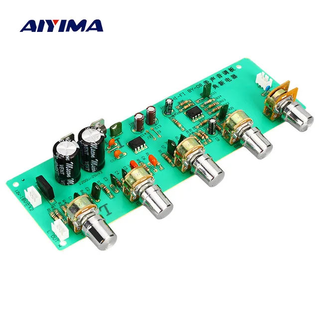 AIYIMA AN4558 OP AMP Preamplifier Volume Tone Board With Treble Midrange Bass Volume Adjustment Preamp Tone Board For Amplifier