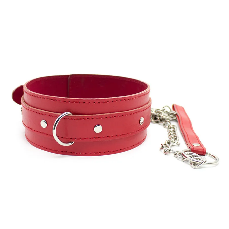 Leather Bdsm Fetish Bondage font b Sex b font Collar And Leash Adult Game Collars font