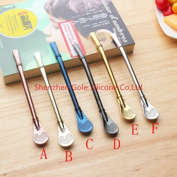 

200PCS Bar Stainless Steel Drinking Straw Filter Drinkware Handmade Yerba Mate Tea Bombilla Gourd Washable Practical Tea Tools