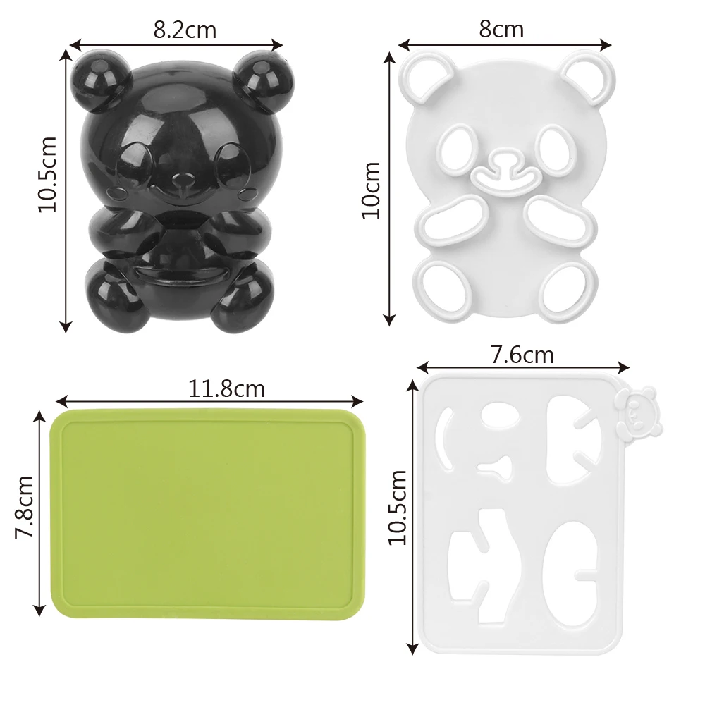 Сделай Сам панда рисовый онигири 4 в 1 Детская панда Суши Сэндвич-формы тосты резак формы сухие Запеченные Морские Водоросли резак набор