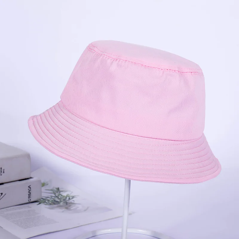 Vente Chaude 7 Solide Couleurs Seau Chapeaux pour Femmes Hommes Панама Seau cap Femmes Chapeau