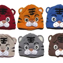 Pudcoco вязанная крючком Кепка с тигром г. Весенне-Осенняя детская вязаная шапочка теплая детская шапка s модные детские шапочки шапка для мальчиков и девочек s