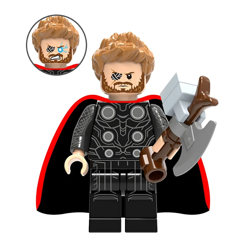 Mini Marvel Building Blocks Thor Loki Bruce Banner Hulk