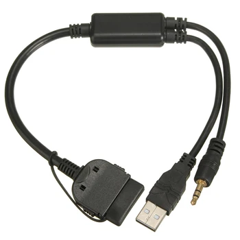 

Lowest Price Car Auto AUX to USB Audio Interface Y Cable Adapter Lead For BMW/Mini Cooper/ IPhone/iPod
