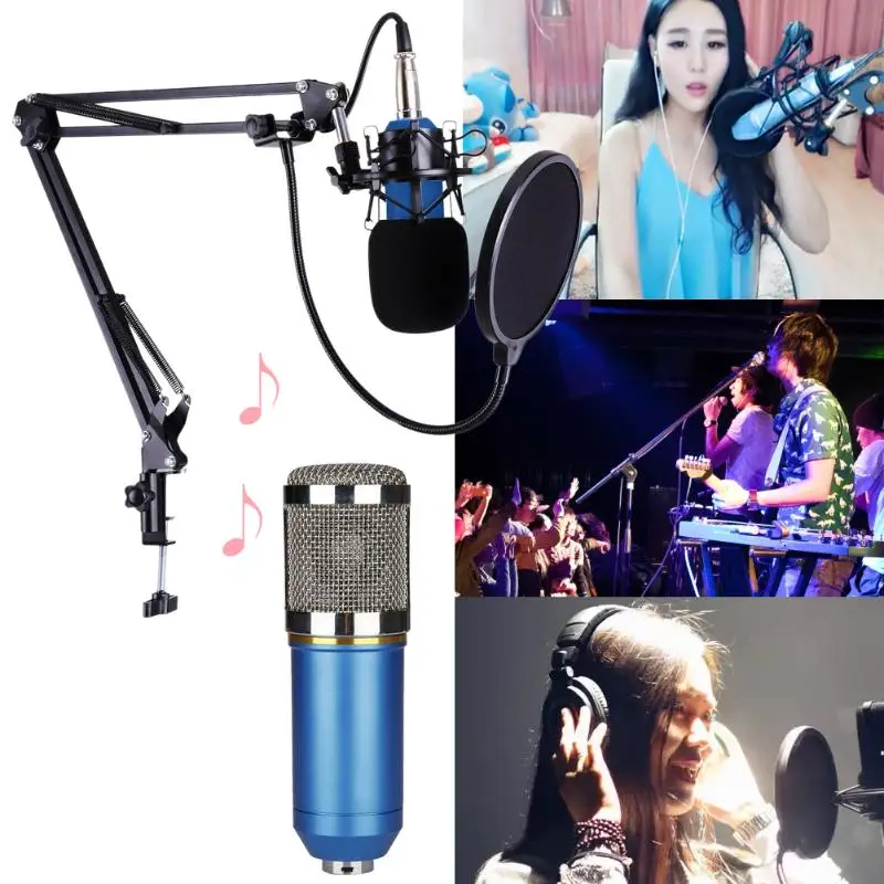 Alloyseed профессиональный проводной микрофон Студийный подвесной конденсаторный микрофон с металлическим креплением для записи звука