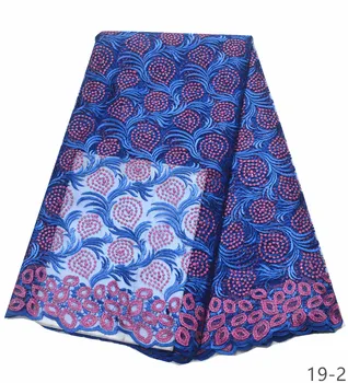 

2019 Latest French Laces Fabrics High Quality Tulle African Laces Fabric For Wedding Nigerian Net Lace Material Free shipping 19