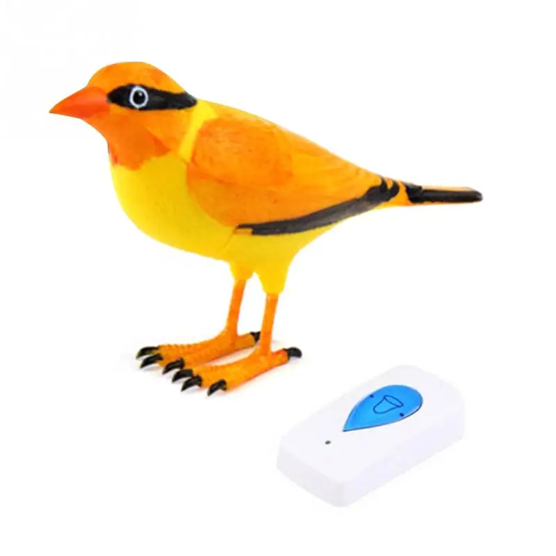 

1pc Unique Design Wireless Digital Jingle Bell Clear Simulation Bird Sound Home Green Remote Control Chime Doorbell