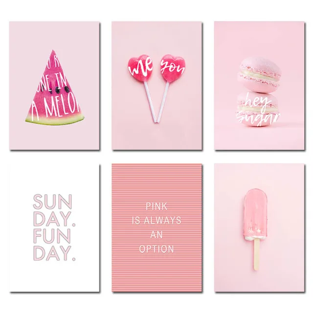 Pink-Summer-Candy-Ice-Cream-Food-Picture-Fashion-Nursery-Poster-Indie-Pop-Canvas-Wall-Art-Print.jpg_640x640 (6)