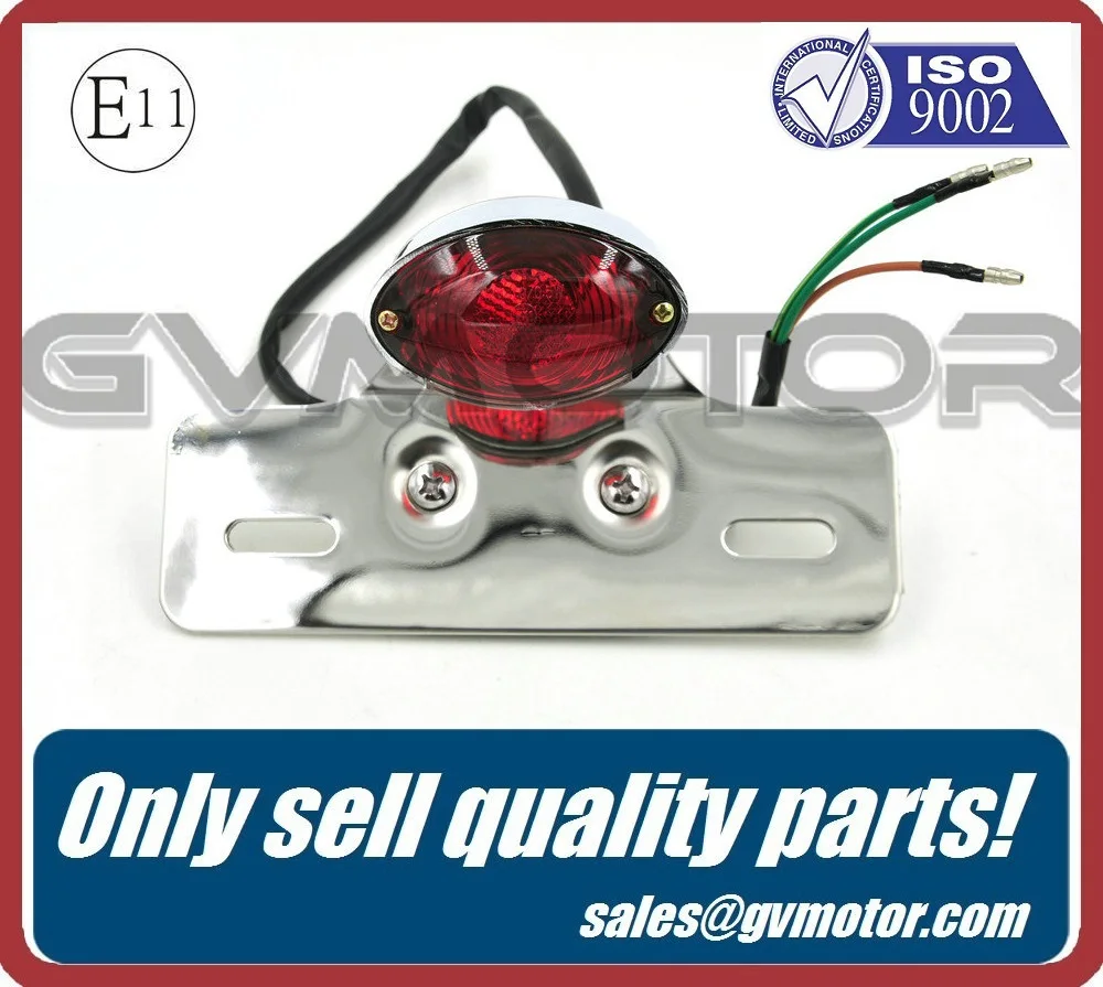 Vintage waterproof CAT EYE RED Reflectors Brake Light CAFE RACER BOBBER