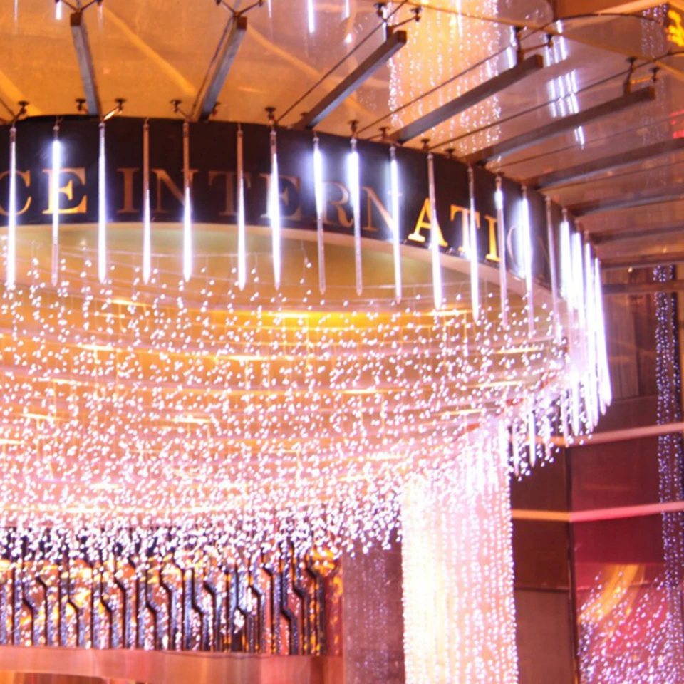 Новогодний 20 см 30 см 50 см наружный Метеоритный Дождь 8 трубок светодиодный струнный фонарь Водонепроницаемый для украшения рождественской свадебной вечеринки