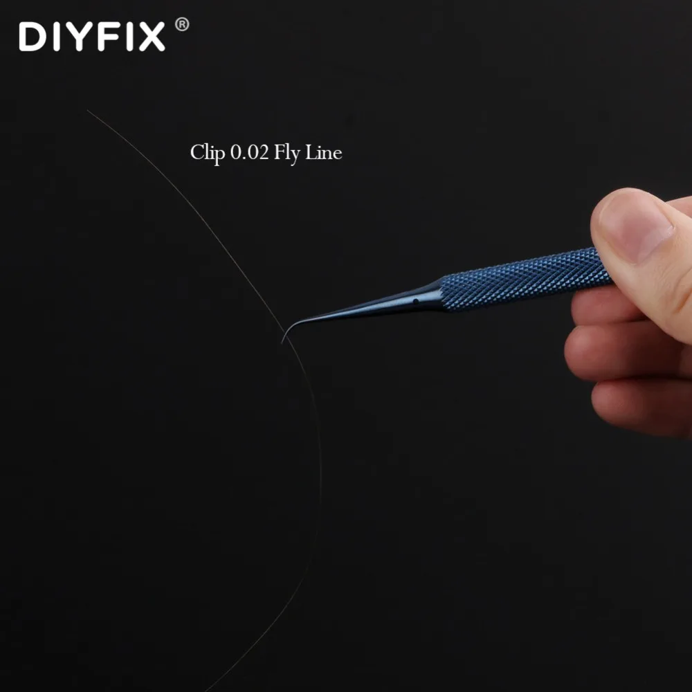 DIYFIX прецизионный пинцет из титанового сплава Fly Line щипцы для отпечатков пальцев зажимы для электронных компонентов инструменты для сбора медной проволоки