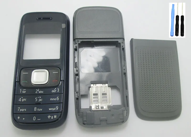 Полная оболочка корпуса Крышка и клавиатура для Nokia 1209 корпус Корпус рамка с