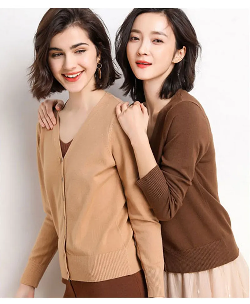 新款针织衫_2019新款女士针织衫开衫v领上衣时尚外套一件代发---阿里巴巴_37