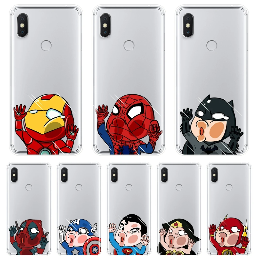 

Back Cover For Pocophone F1 Xiaomi Redmi S2 6A 5 Plus 4A Redmi Note 4 4X 5 5A 6 Pro Prime Soft Silicone Marvel Batman Phone Case