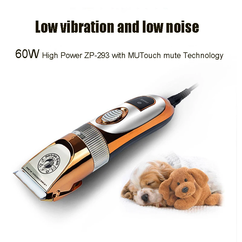  Professional Electric Pet Cat Dog Hair Trimmer 60W 110~240V Voltage Dog Haircut Machine Animals Gro