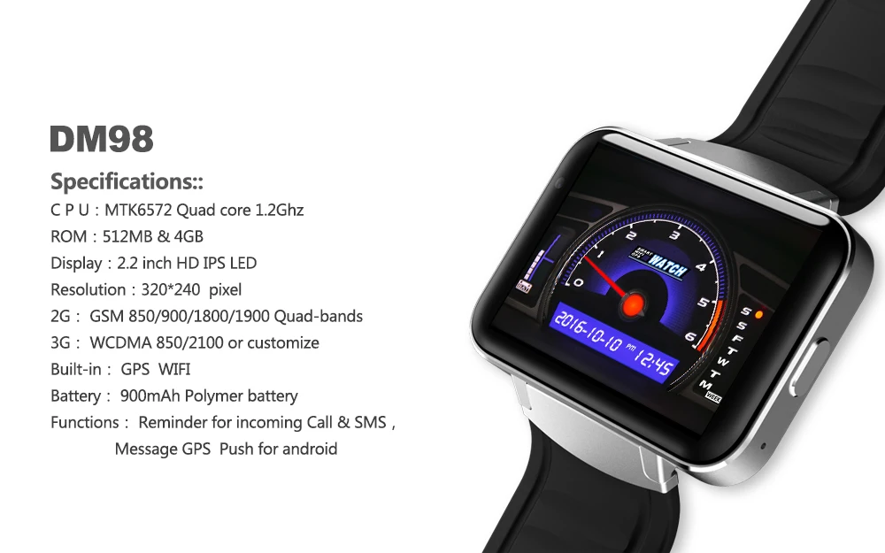 LETINE gps Смарт часы DM98 3g 2,2 дюймов шагомер наручные часы телефон для подключенных Android OS поддержка мужские и женские часы