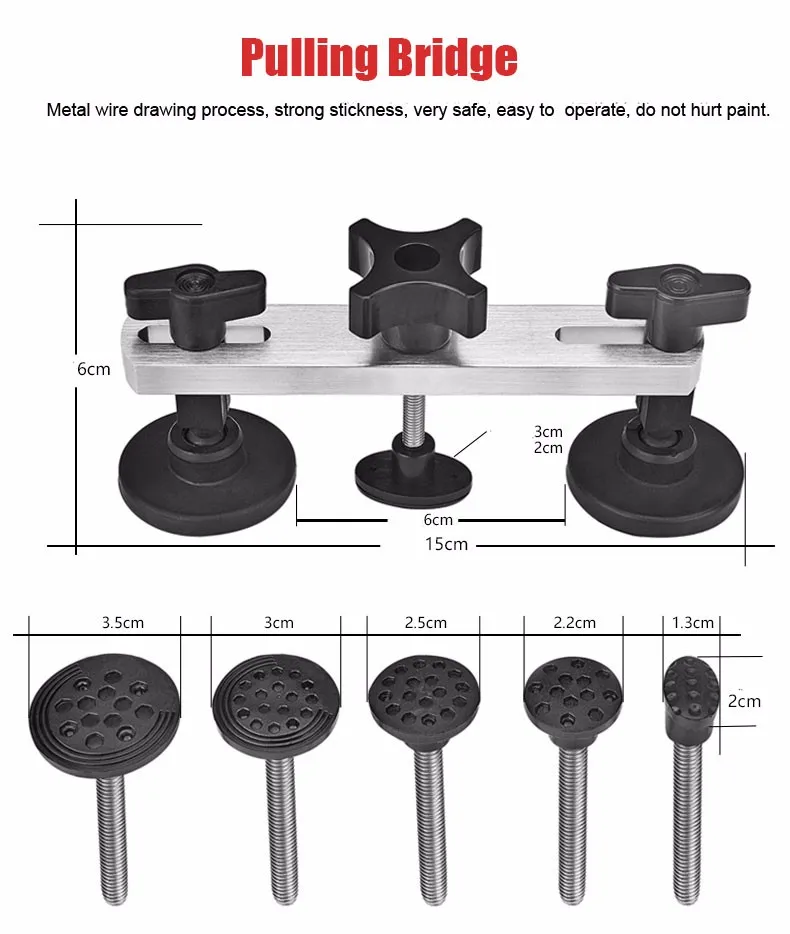 PDR Tools Car Dent Repair Auto Repair Tool Car Body Repair Kit Dent Puller Kit Pulling Bridge New Design Updated Quality