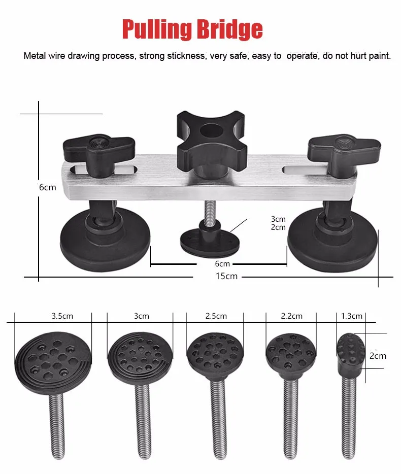 PDR безболезненные Инструменты для ремонта вмятин, дизайн, вытягивающий мост, удаление вмятин, набор ручных инструментов, PDR набор инструментов, инструменты+ подарок
